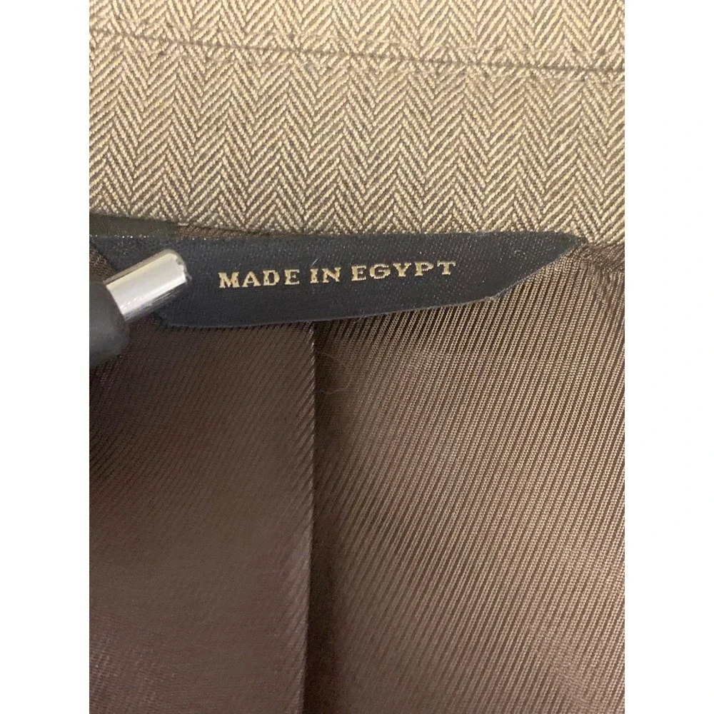 Banana Republic 42L Brown Chevron Herringbone Blazer Sport Coat Jacket